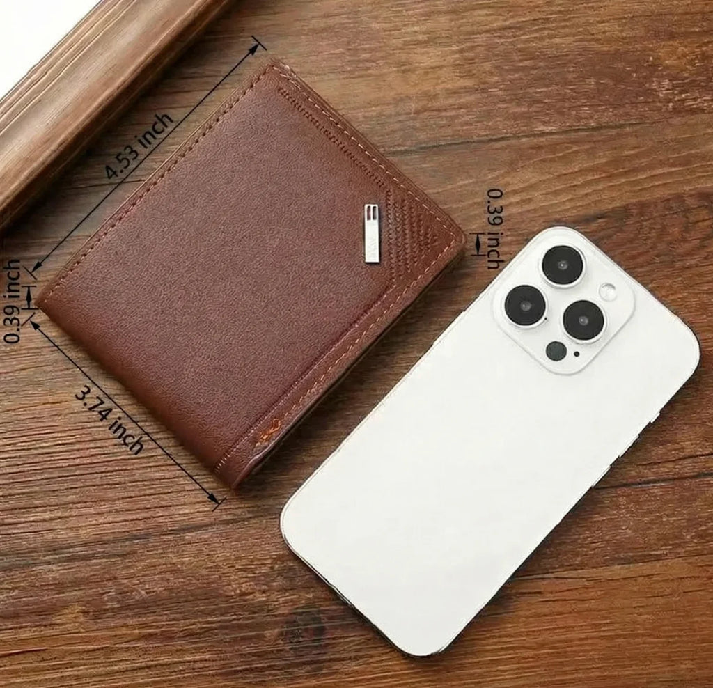 Portefeuille Homme Minimaliste en Cuir PU – Slim & Élégant