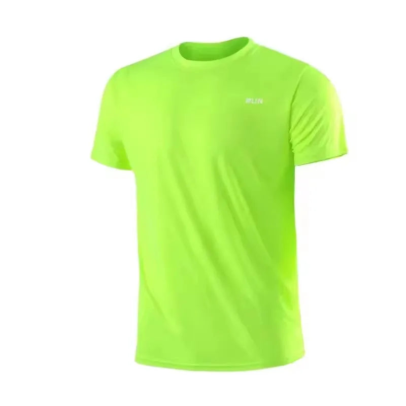 T-Shirt Sport Homme Manches Courtes – Séchage Rapide, Anti-Transpiration, Gym et Running