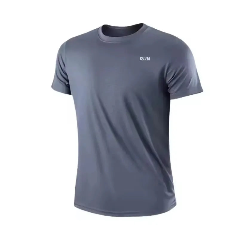 T-Shirt Sport Homme Manches Courtes – Séchage Rapide, Anti-Transpiration, Gym et Running