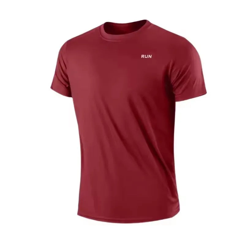 T-Shirt Sport Homme Manches Courtes – Séchage Rapide, Anti-Transpiration, Gym et Running