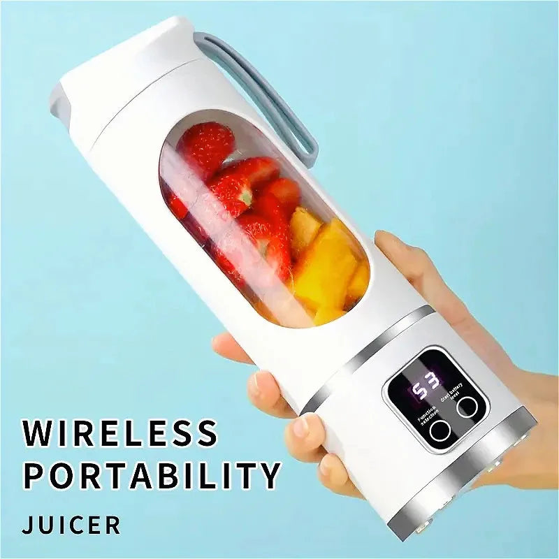 Blender Portable Sans Fil – Smoothies & Jus en 30 Secondes, 12 Lames, 450ml