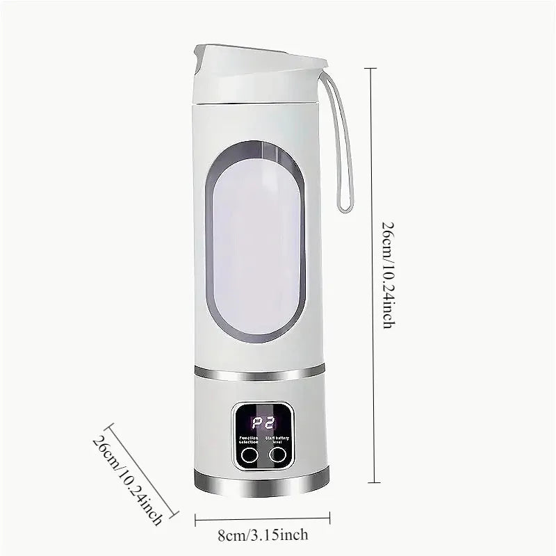 Blender Portable Sans Fil – Smoothies & Jus en 30 Secondes, 12 Lames, 450ml