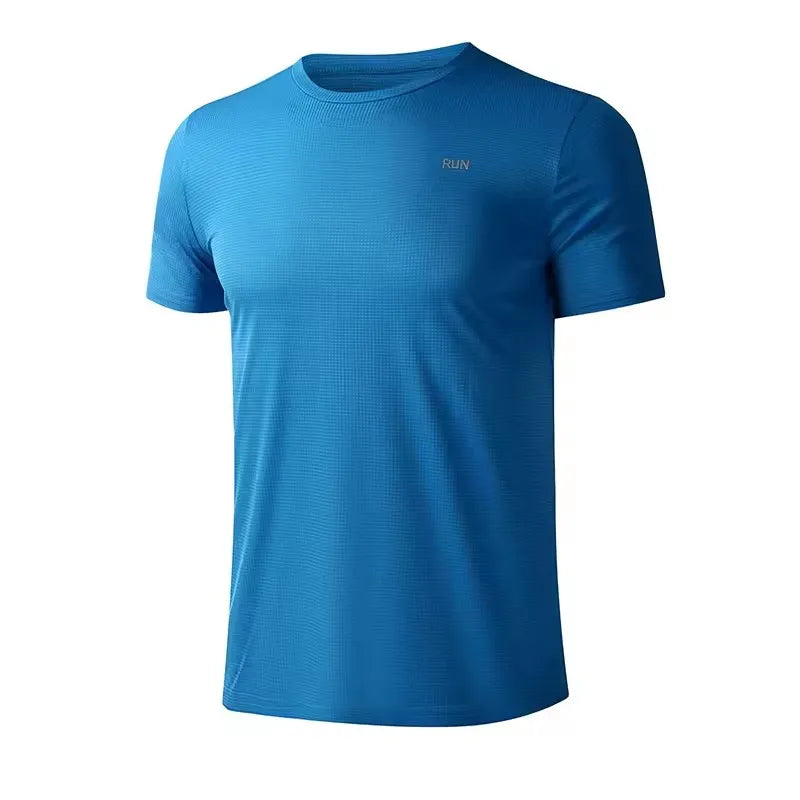 T-Shirt Sport Homme Manches Courtes – Séchage Rapide, Anti-Transpiration, Gym et Running